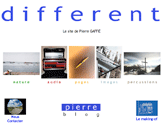 Écran du site de Pierre Gaffié : 'Different'